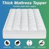imageLunsing California King Mattress Topper Extra Thick Pillow Top Cal King Size Mattress Pad Cover for Back Pain with 621 inches Deep Pocket 72x84 Inches White 900CK