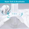 imageLunsing Full XL Waterproof Mattress Protector Soft Breathable Full Extra Long Size Mattress Pad Cover 616 inches Deep Pocket White