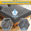 imageLunsing Twin Mattress Protector Waterproof Breathable Soft Twin Size Mattress Pad Cover Machine Washable 616 in Deep Pocket GreyGray