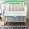 imageLunsing Waterproof Crib Mattress Protector Soft Breathable and Noiseless Baby Mattress Pad Cover with 413 in Deep PocketsWhite
