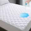 imageLunsing Full XL Waterproof Mattress Protector Soft Breathable Full Extra Long Size Mattress Pad Cover 616 inches Deep Pocket White