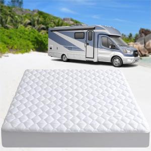 imageLunsing RV Short Queen Mattress Protector Soft Breathable Waterproof RV Queen Size Mattress Pad Cover 618 inches Deep Pocket White