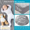 imageLunsing Queen Mattress Protector Soft Breathable Waterproof Queen Size Mattress Pad Cover 618 inches Deep Pocket GreyGray