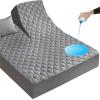 imageLunsing Queen Mattress Protector Soft Breathable Waterproof Queen Size Mattress Pad Cover 618 inches Deep Pocket GreyGray