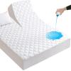 imageLunsing Queen Mattress Protector Soft Breathable Waterproof Queen Size Mattress Pad Cover 618 inches Deep Pocket GreyWhite