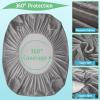 imageLunsing Waterproof King Mattress Protector Soft Breathable and Noiseless King Size Mattress Pad Cover with 618 in Deep PocketsGray
