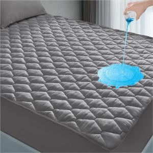 imageLunsing Queen Mattress Protector Soft Breathable Waterproof Queen Size Mattress Pad Cover 618 inches Deep Pocket GreyGray